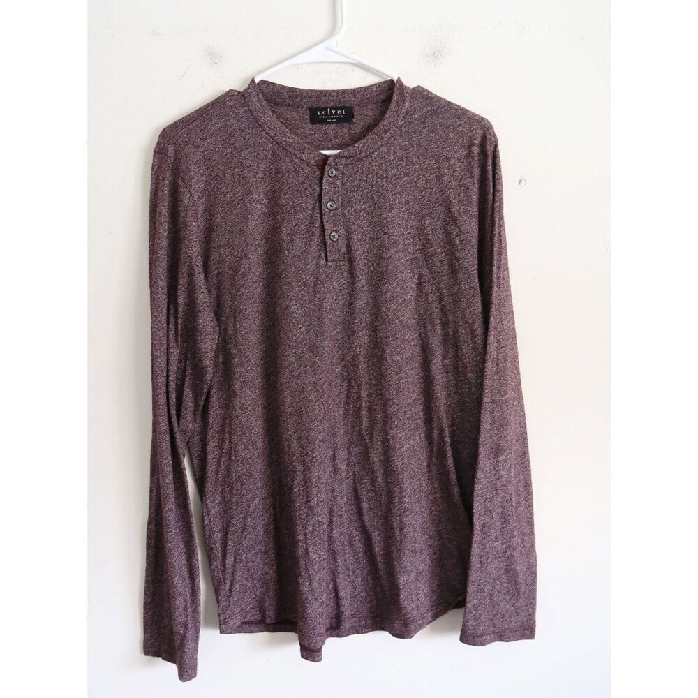 Velvet by Graham & Spencer Gray Henley - Size Large